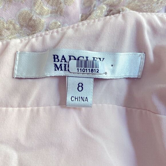 Badgley Mischka Pink Hue Tapestry Dress Size 8 - Picture 7 of 7